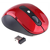 Wireless Optical Mouse + 2.4GHz USB Receiver (Red)