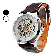 Men's Auto-Mechanical PU Band Analog Wrist Watch (Assorted Colors)