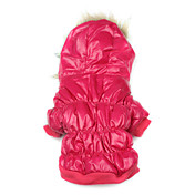 Manteau Chaud en Coton avec Capuche pour Chiens (XS-XL) - Rouge