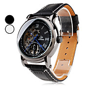 Men's Auto-Mechanical Skeleton PU Band Wrist Watch (Assorted Colors)