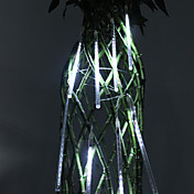 30cm Fête Décoration LED blanches pluie de météores pour la fête de Noël (8-Pack, 110-220V)