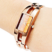 Femmes en alliage de style creux Montre analogique bracelet à quartz (Bronze)