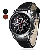 Men's Business Style PU Leather Band Quartz Wrist Watch (Assorted Colors)