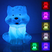 Laughing Cat forme de lumière colorée LED Nuit (3xAG13)
