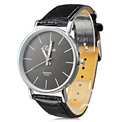 Unisex's PU Analog Quartz Wrist Watch (Black)