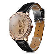 Femmes PU Montre analogique bracelet à quartz (couleurs assorties)