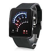 Montre 29 LED, Bracelet en Silicone - Noire