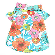 Hawaii Style Flower Pattern T-Shirt for Dogs (XS-XL)