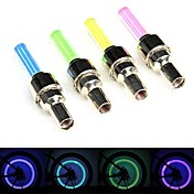 Cycling Led Gas Nozzle Wheel Light Valve Cap Flashing Lights Assorted Colors