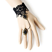 [XmasSale]Bracelet-Bague en Dentelle Style Vintage Gothique (Noir)