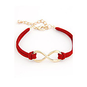 Alloy Infinity Charm Bracelet with Adjustable Size