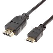 HDMI vers Mini HDMI pour Smart LED HDTV, Apple TV, PS3, XBOX360, Blu-ray (0,5 m, noir)