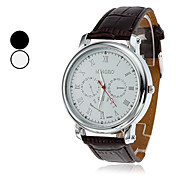 Style poignet analogique PU quartz pour hommes (couleurs assorties)