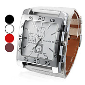 Men's Watch Dress Watch Big Square Dial PU Band