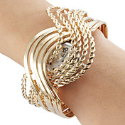 Steel analogique bracelet montre femme quartz (or)