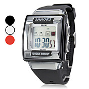 [CyberMondaySale]montre montre de sport lcd multifonctions cadran carré de choc résistant des hommes