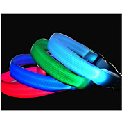Rechargeable Safty Nylon Collier réglable avec lumière LED (couleurs assorties)