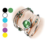 Women's Watch Silver Steel with Beads Bracelet