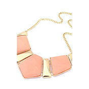 Pink Metal Geometry Necklace