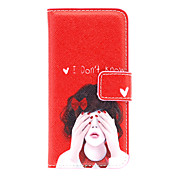 Cute Girl with Bowknot Pattern PU Full Body Case with Magnetic Snap for iPhone 5/5S