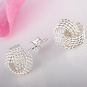 Women's  Spherical silver platedearrings