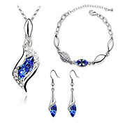 Z&X® women's Austrian crystal diamond fashion jewellery set 1083