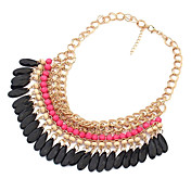 Bohemian Handmade Acrylic Water Drops Short Statement Necklace