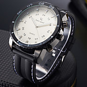 Men's Watch Military Steel Case Silicone Strap