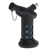 1300'C Windproof Adjustable Dual Flame Butane Jet Torch Lighter with Mount Base