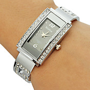 Diamante Rectangle Dial bande d'alliage de bracelet de montre des femmes (couleurs assorties)
