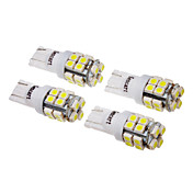 4 Pcs T10 W5W 194 158 168 501 20x3528SMD 60-80LM 6000-6500K Cool White Inverted Side Wedge Light (12V)