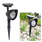 1 pc White Light Solar Lawn Light Solar Spot Light 3 Bright LED Bulbs for Garden (CIS-57140)