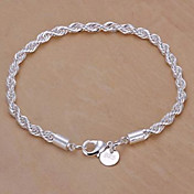 Silver Plated Copper Chain Bracelet