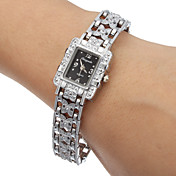 Women's Black Dial Alloy Band Quartz Analog Wrist Watch