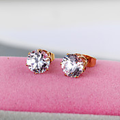 Bronze plaqué zircon Boucles d'oreilles en or ERZ0269