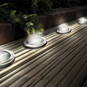 Stainless Steel Solar LED Light Deck Ground Lights Patio Light