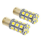 1156/BA15S 6W 24x5050SMD 490LM 5500-6500K Cool White Light LED Bulb for Car (12V,2pcs)