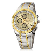 Men's Watch Dress Watch Gold Dial Alloy Band