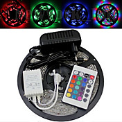 Waterproof 5M 300X3528 Smd Rgb Led Strip Light and 24Key Remote Controller and Ac110-240V to Dc12V3A Transformer