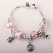 Pink Beads Charm Bracelet for women European Style Handmade beaded bracelets