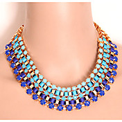 European Style Multicolor Exaggerate Statement Necklace 