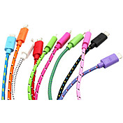 Cable de recharge + synchronistation plat - Nylon - Longueur 1 metre - Iphone 5/5C/5S/6/6+