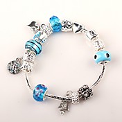 Women European Style Handmade blue beaded bracelets