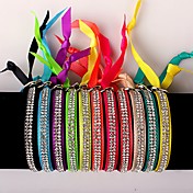 The Two Rows Diamond Multicolor Bracelet(12 PCS)