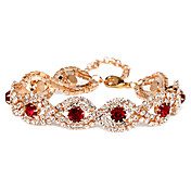 Victoria Czech Crystal Golden Plated Chain Bracelet