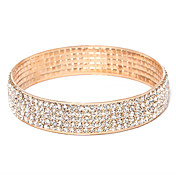 Victoria Czech Crystal Golden Plated Bangle Bracelet 