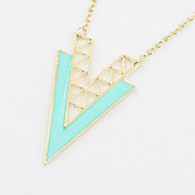 Collier Pendentif Huile V Double