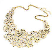 Vinatge Hollow Flower Statement Necklace