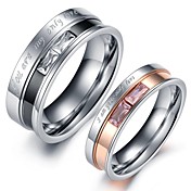 Claic Lover tainle teel Only Love Couple Ring (2 Pc)  