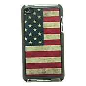 Retro USA Flag  Pattern Hard Case for iPod touch 4